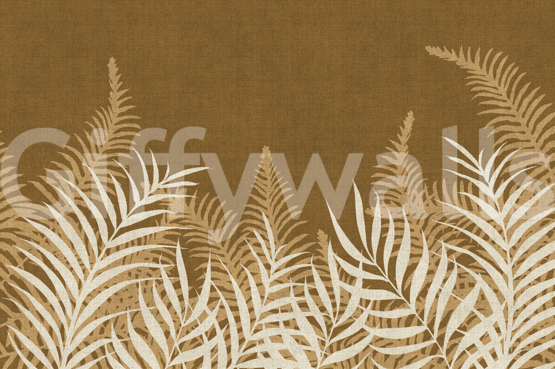 Artistic palm leaf arrangement, neutral jungle feel, wall decor.