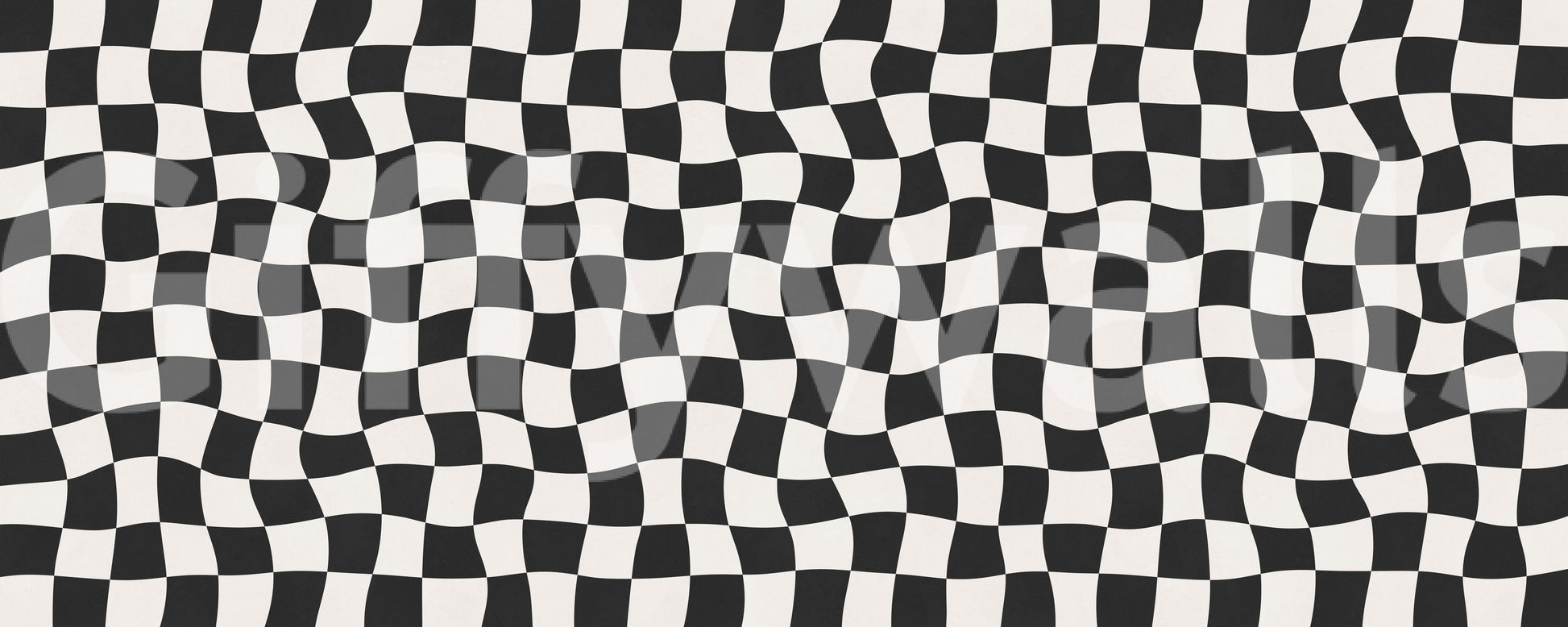 Funky Wavy Check squares energetic geometric accent mural.