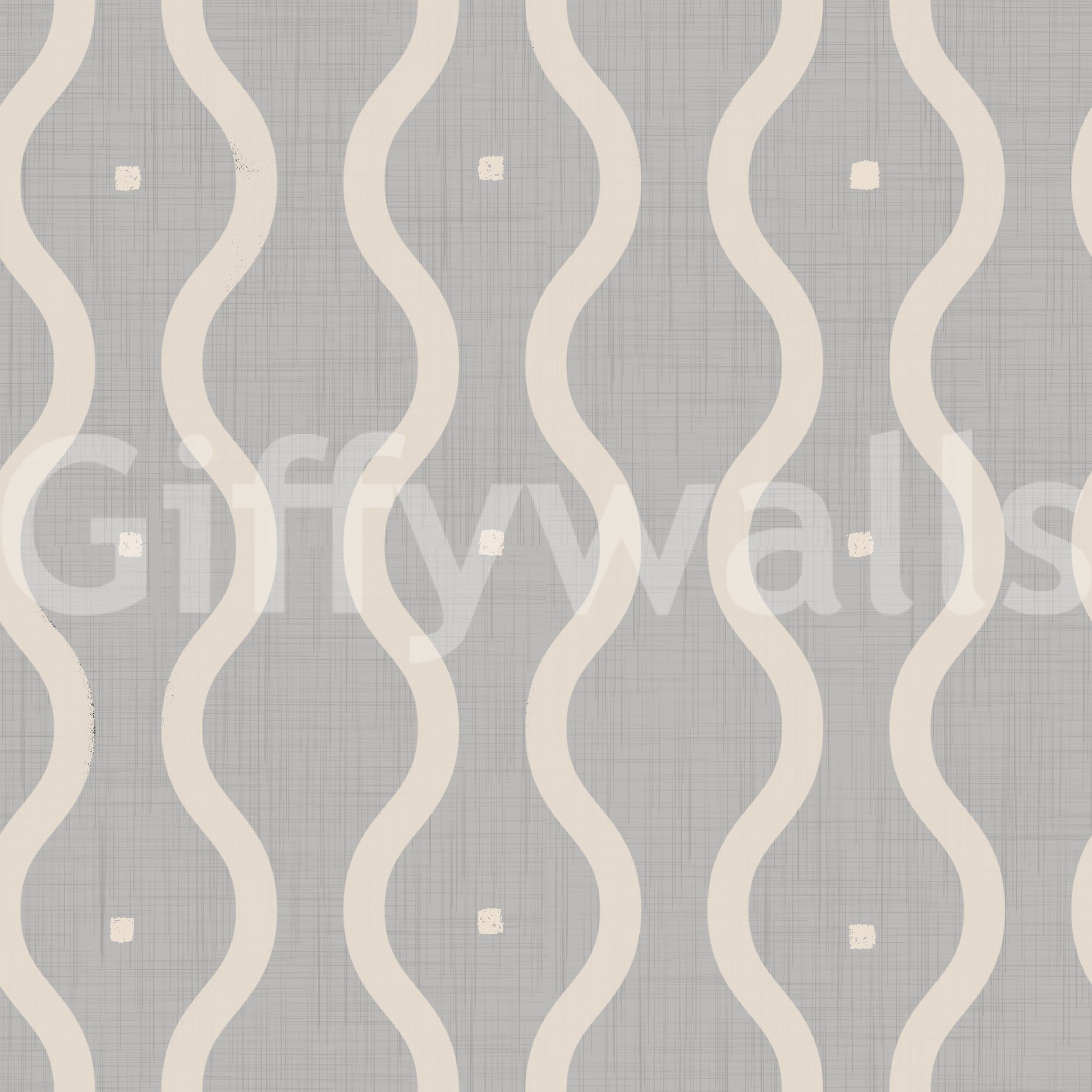 Designer wallpaper for walls, classic ogee waves, simple luxury.