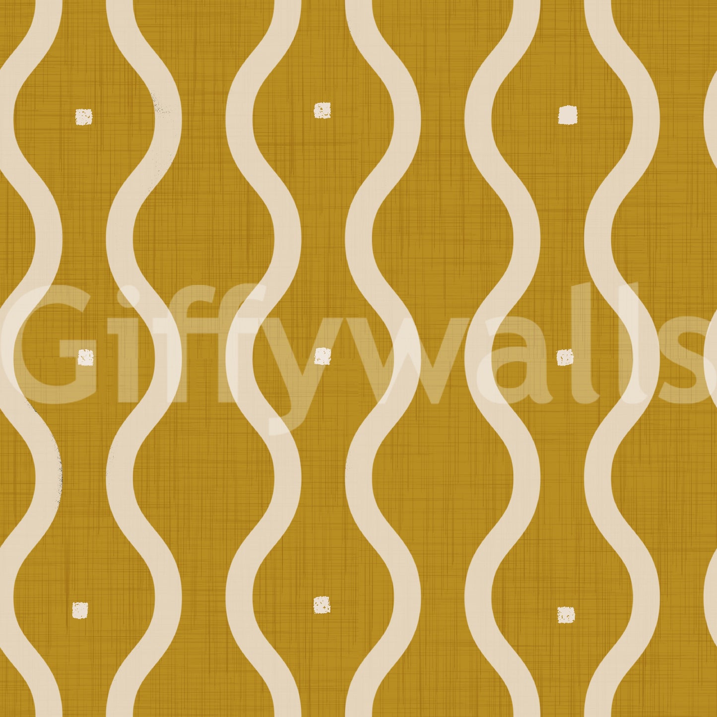 Sunny vertical waves wallpaper, subtle specks, energetic interior focus.
