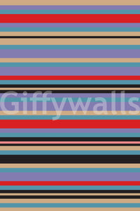 Sophisticated Horizontal Classic Striped kitchen wallpaper design.