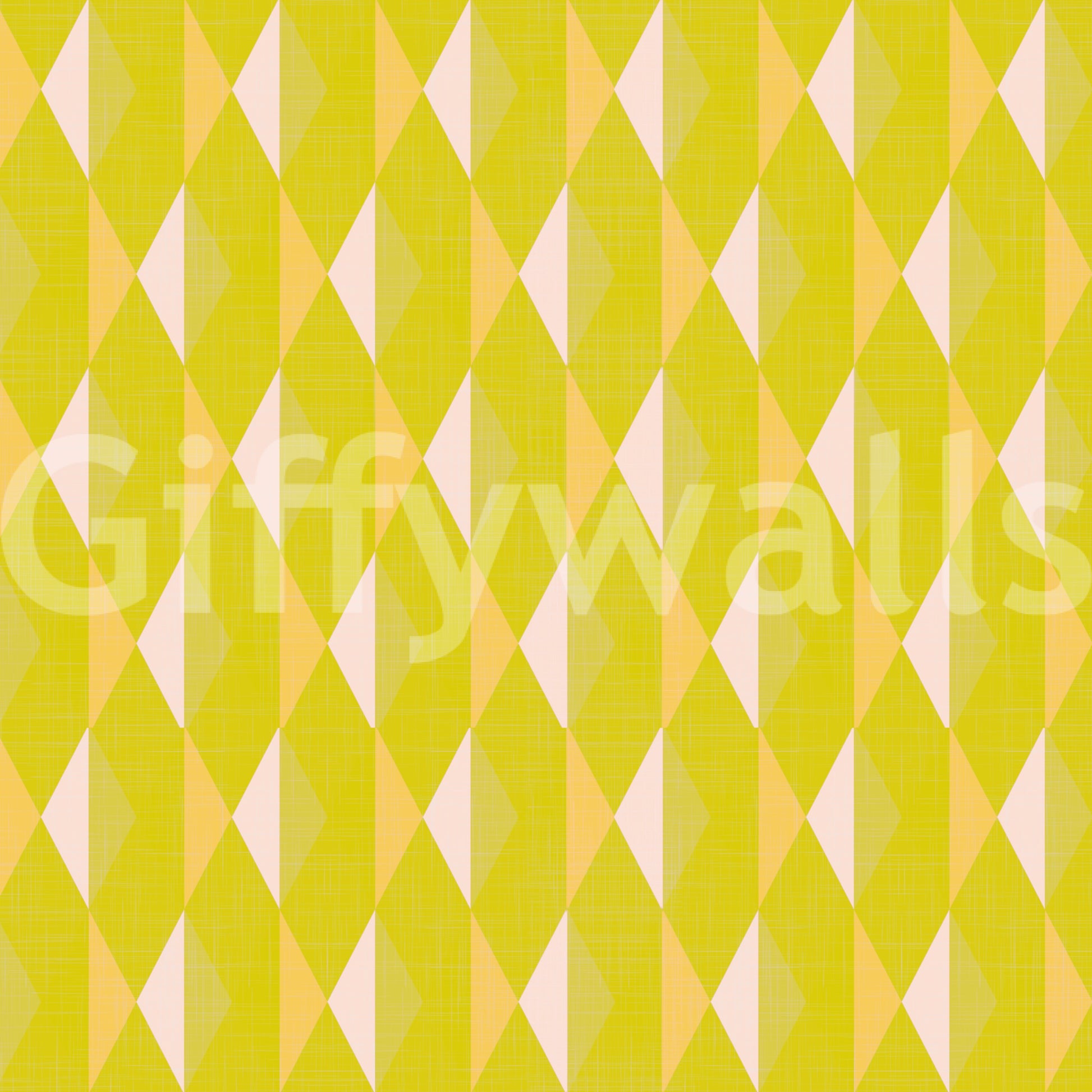 Lemon polygon Lemon Rhombus repetitive wall décor print.