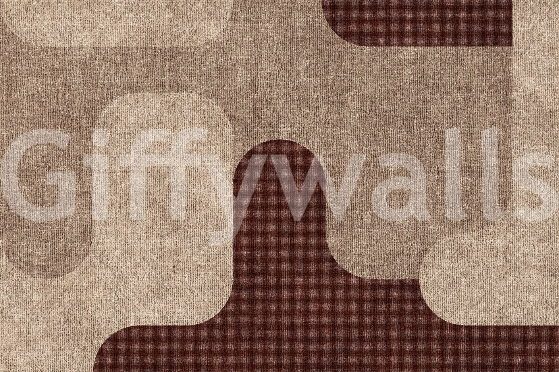 Woven look Earthy Curves Design, non-pasted fabric finish.