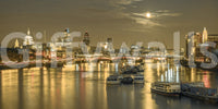 Removable wallpaper London Nights warm sepia tones breathtaking metropolis.