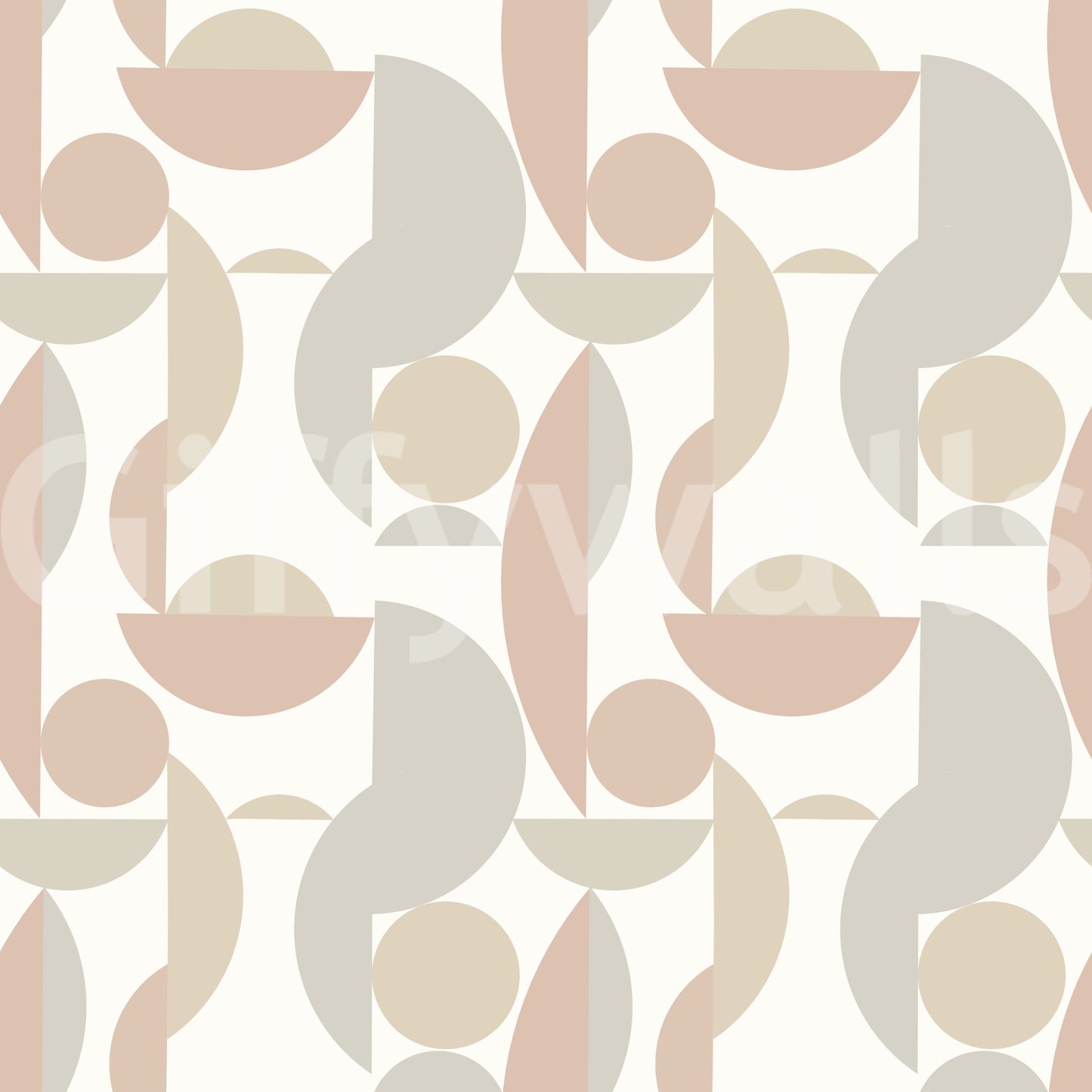 Wall treatment Neutral Geo Chic modern graphic pattern wallpaper.