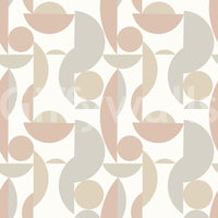 Wall treatment Neutral Geo Chic modern graphic pattern wallpaper.