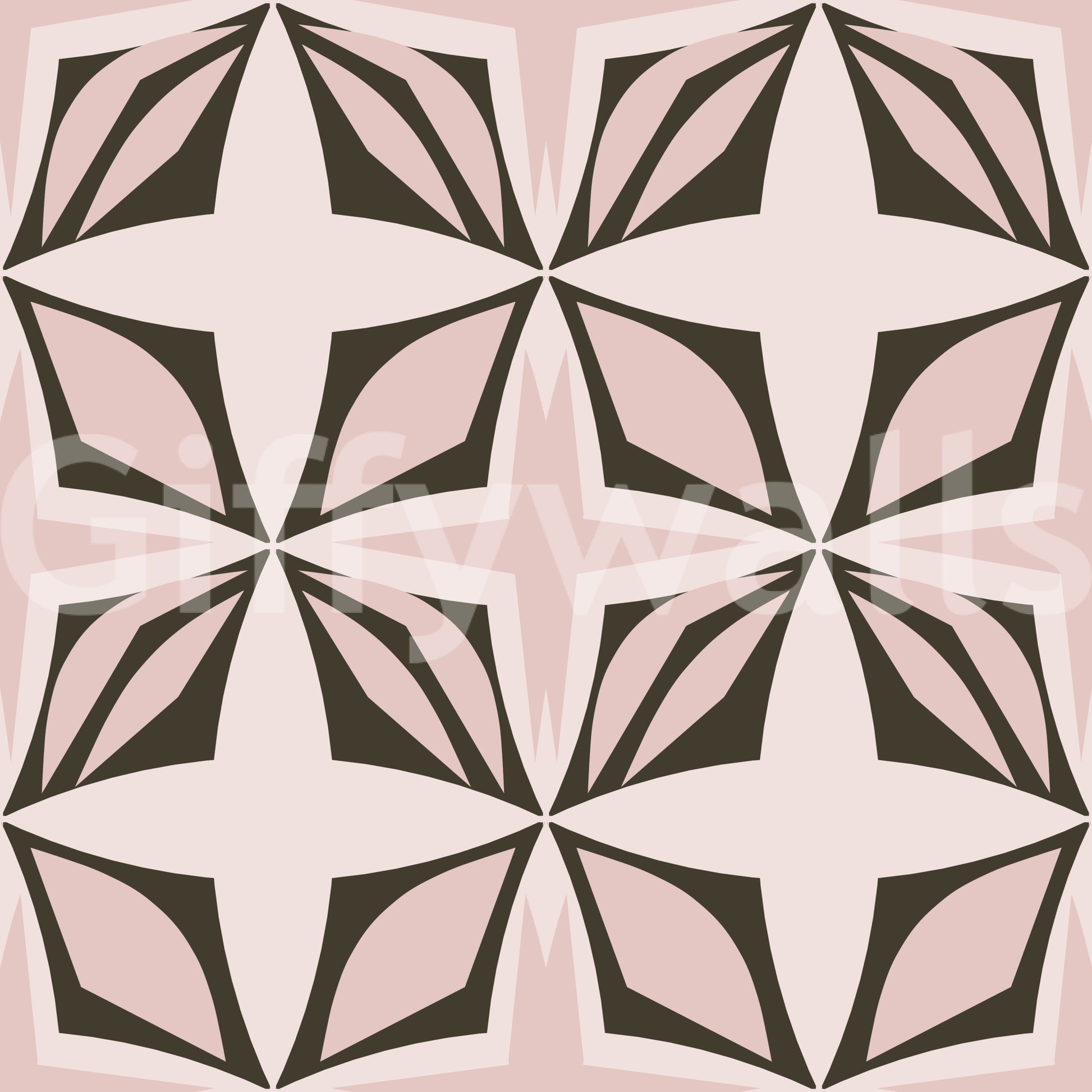 Retro-inspired wallpaper in soft, mature pink and neutral tones Design.