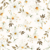 White daisy pattern removable wallpaper Daisy Dream texture.
