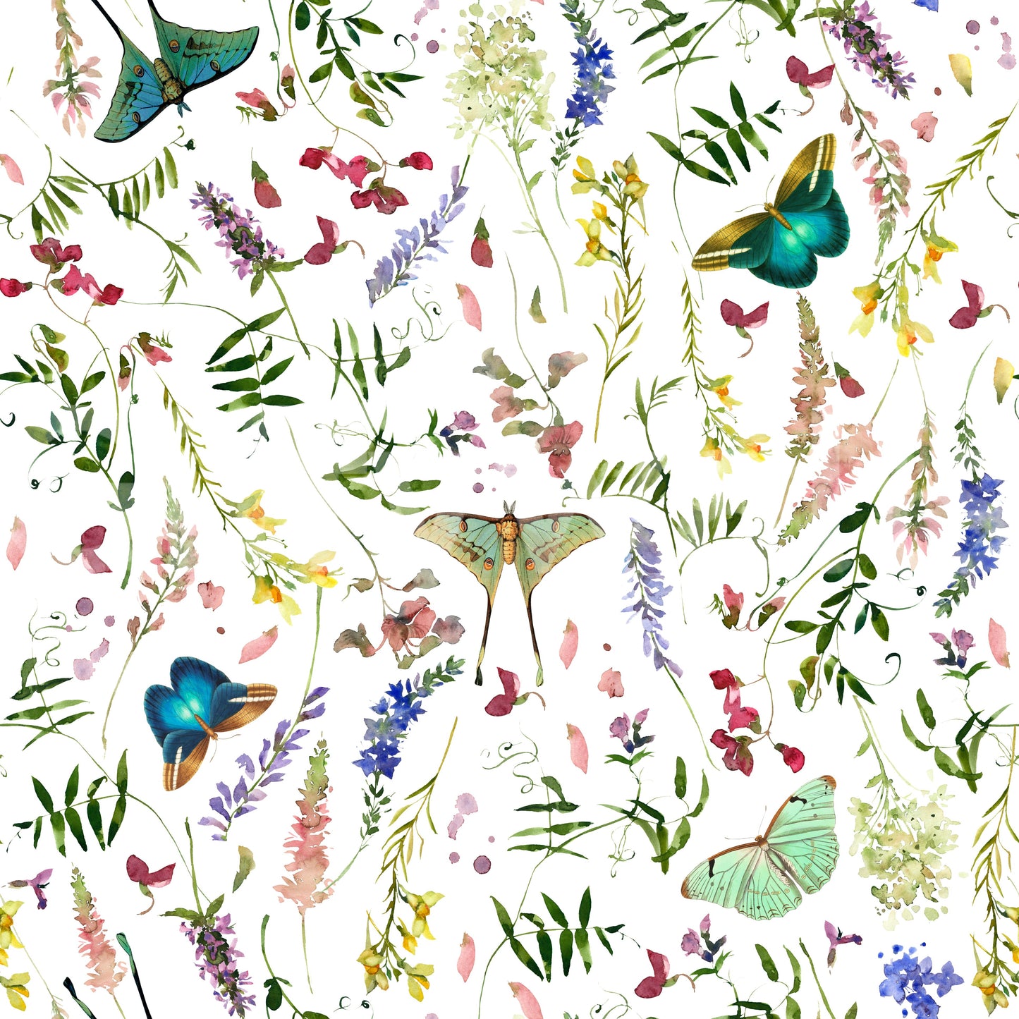 Butterfly And Blooms Wallpaper⁠