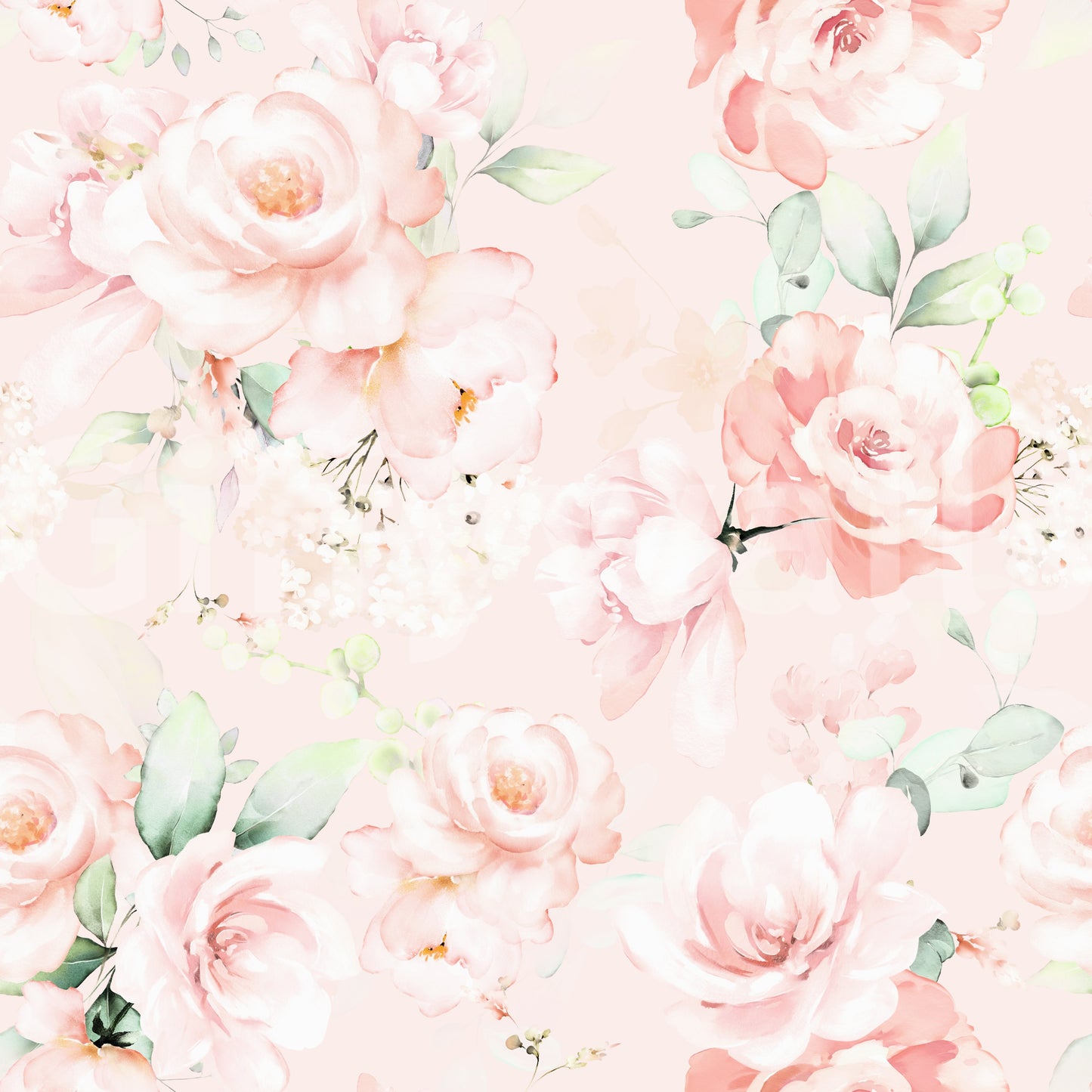 Painted Rose Garden Wallpaper⁠