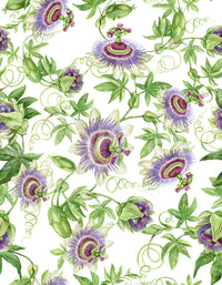 Elegant Passionflower Dream wall print luxury wall covering.