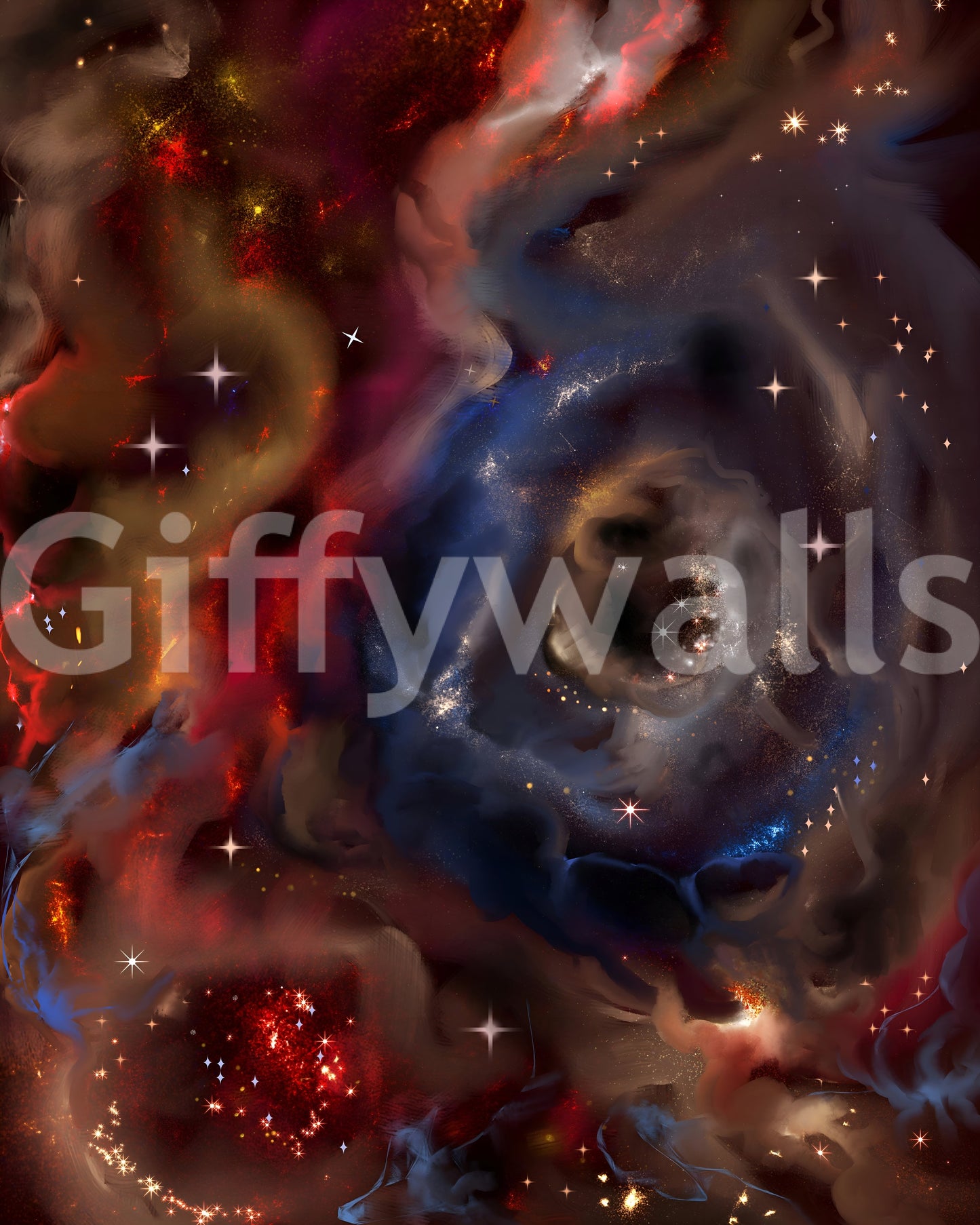 Nebulae Cascade Wall Mural