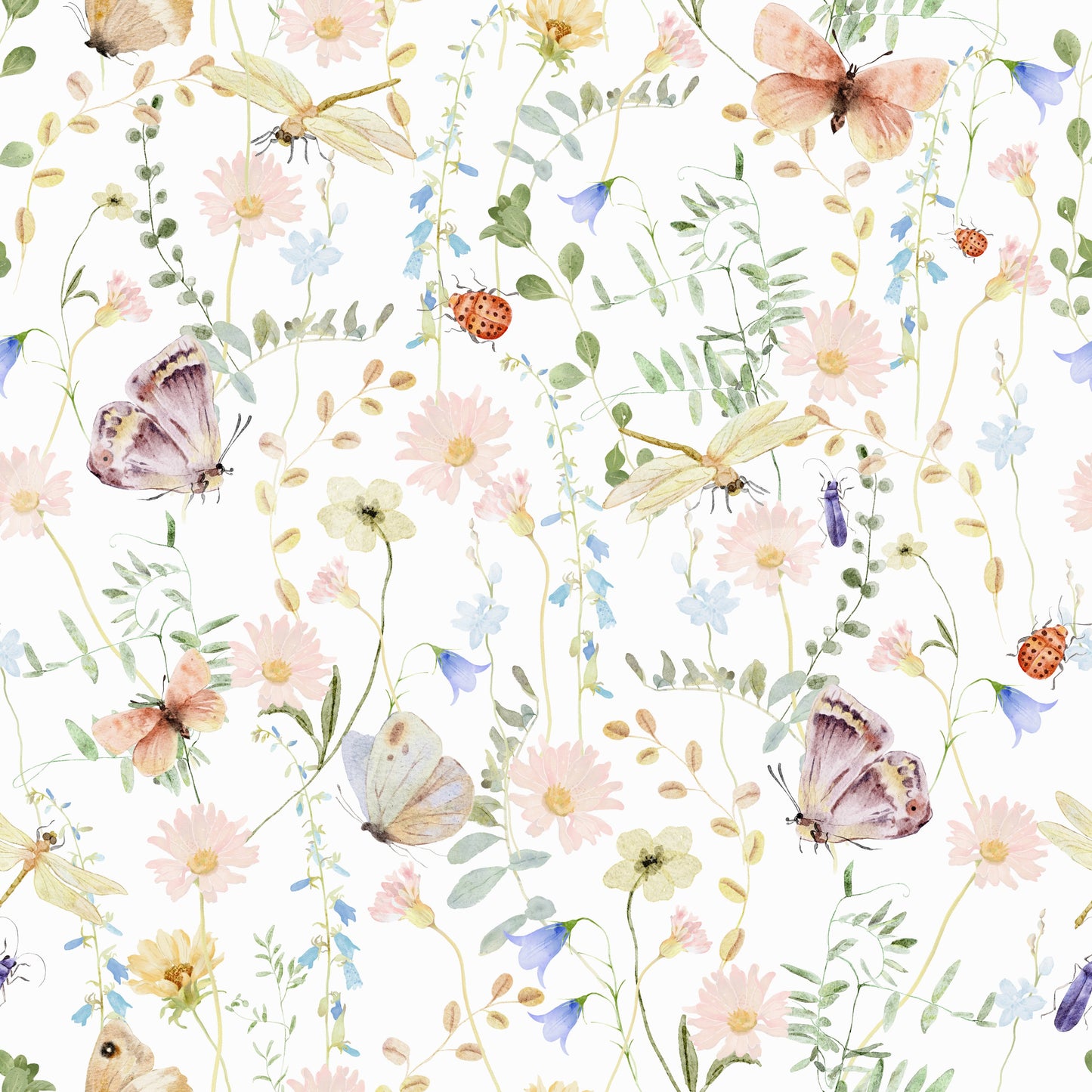 Blush Meadow's Whisper Wallpaper⁠