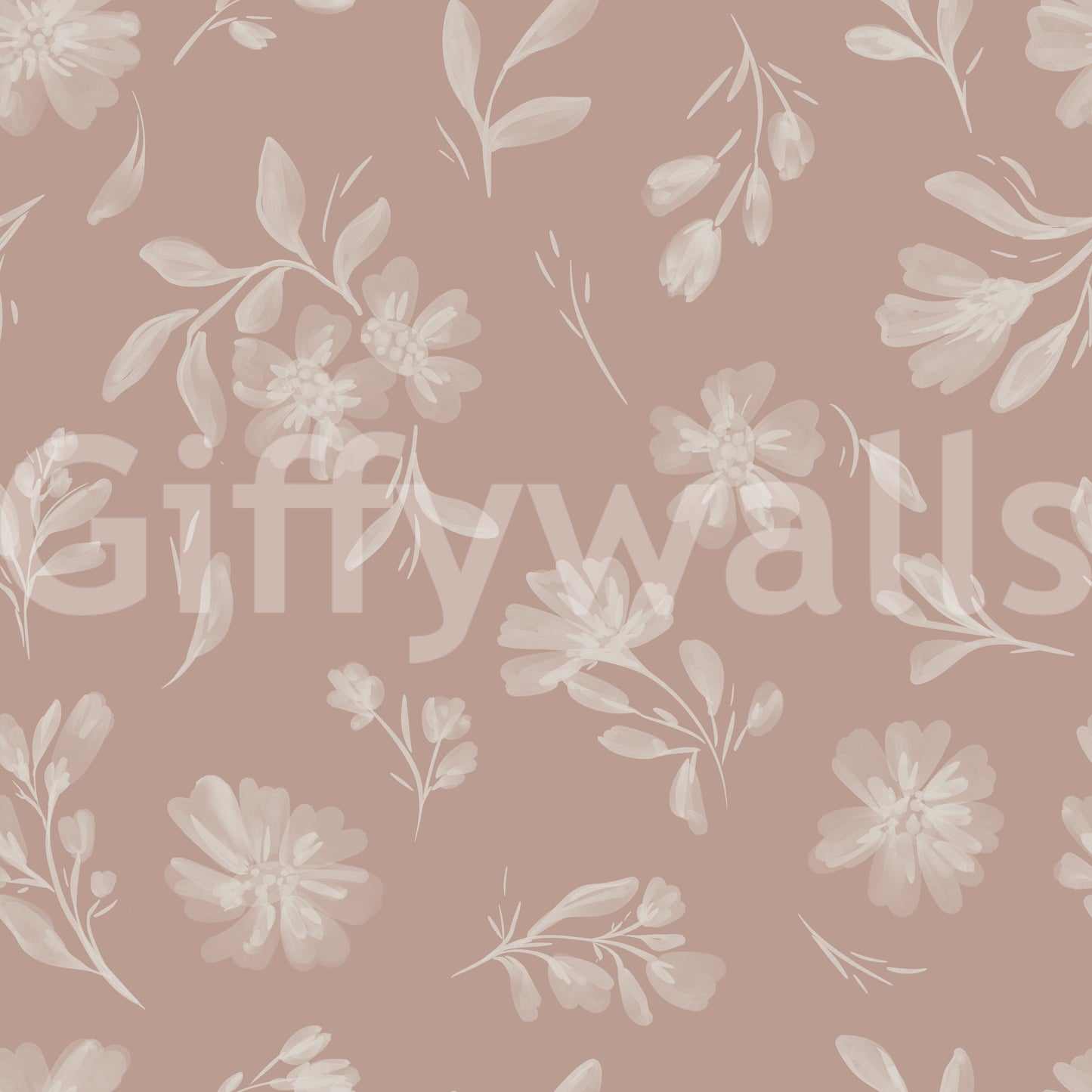 Dusty Rose Blooms Wallpaper⁠