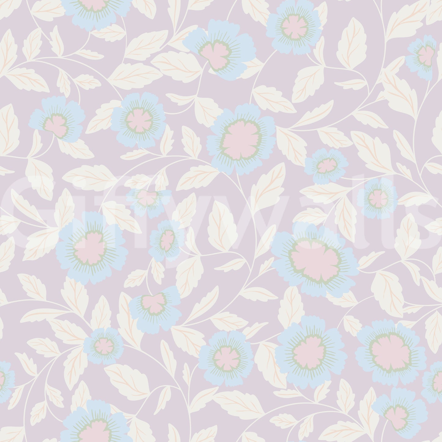 pastel Floral Serenity Wallpaper⁠