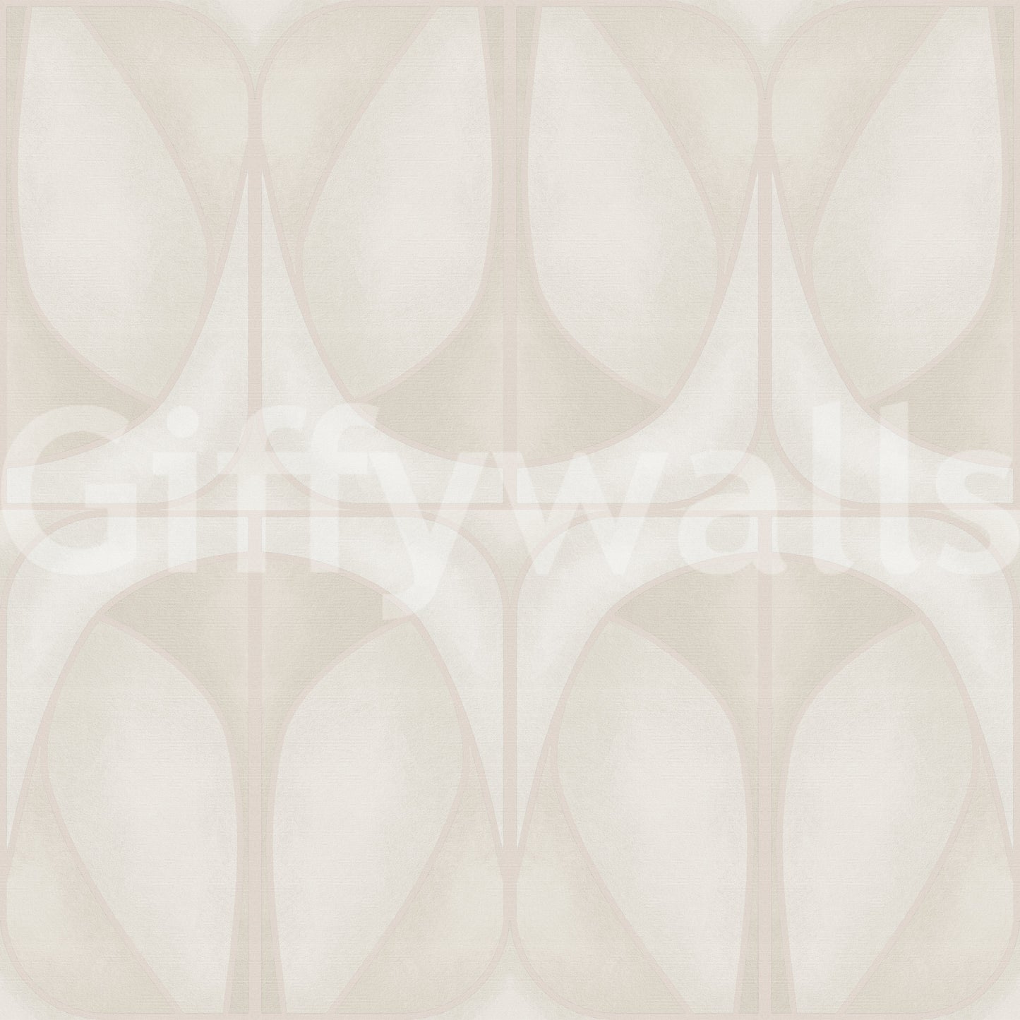 Softy Dèco Geometries -  Cloud Dancer Wallpaper⁠