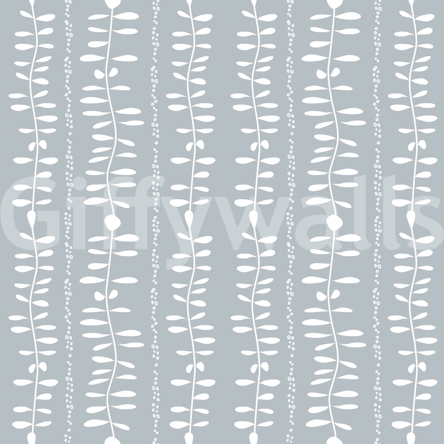 Leaves Cascade Gray Wallpaper⁠