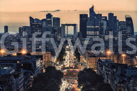 Majestic City of Lights wallpaper mural portraying city center.