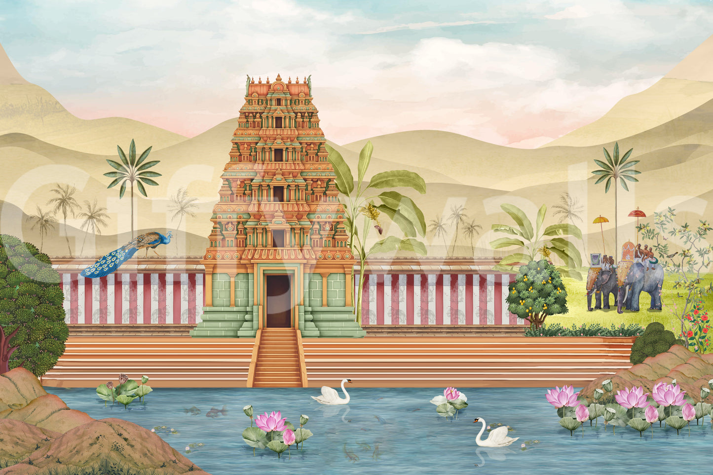 The Royal Pastoral Wall Mural