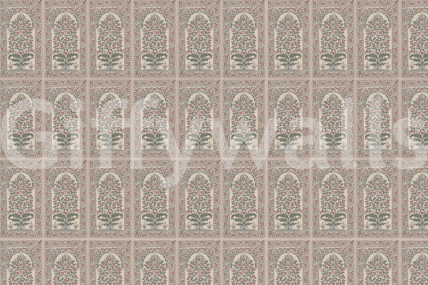 Mughal Bloom Arches Wall Mural