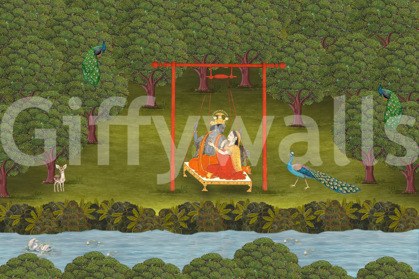 Divine Swing Serenity Wall Mural