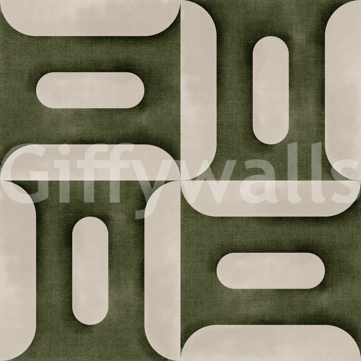 モダンなテクスチャの幾何学模様のオリーブの壁紙⁠