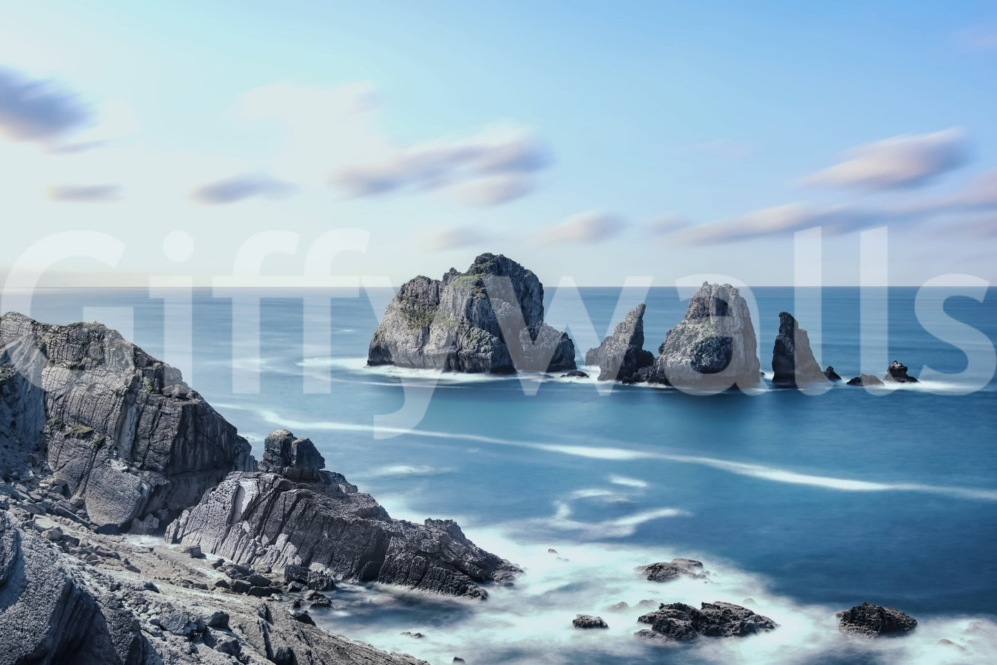 Æterisk kystlinje vægmaleri