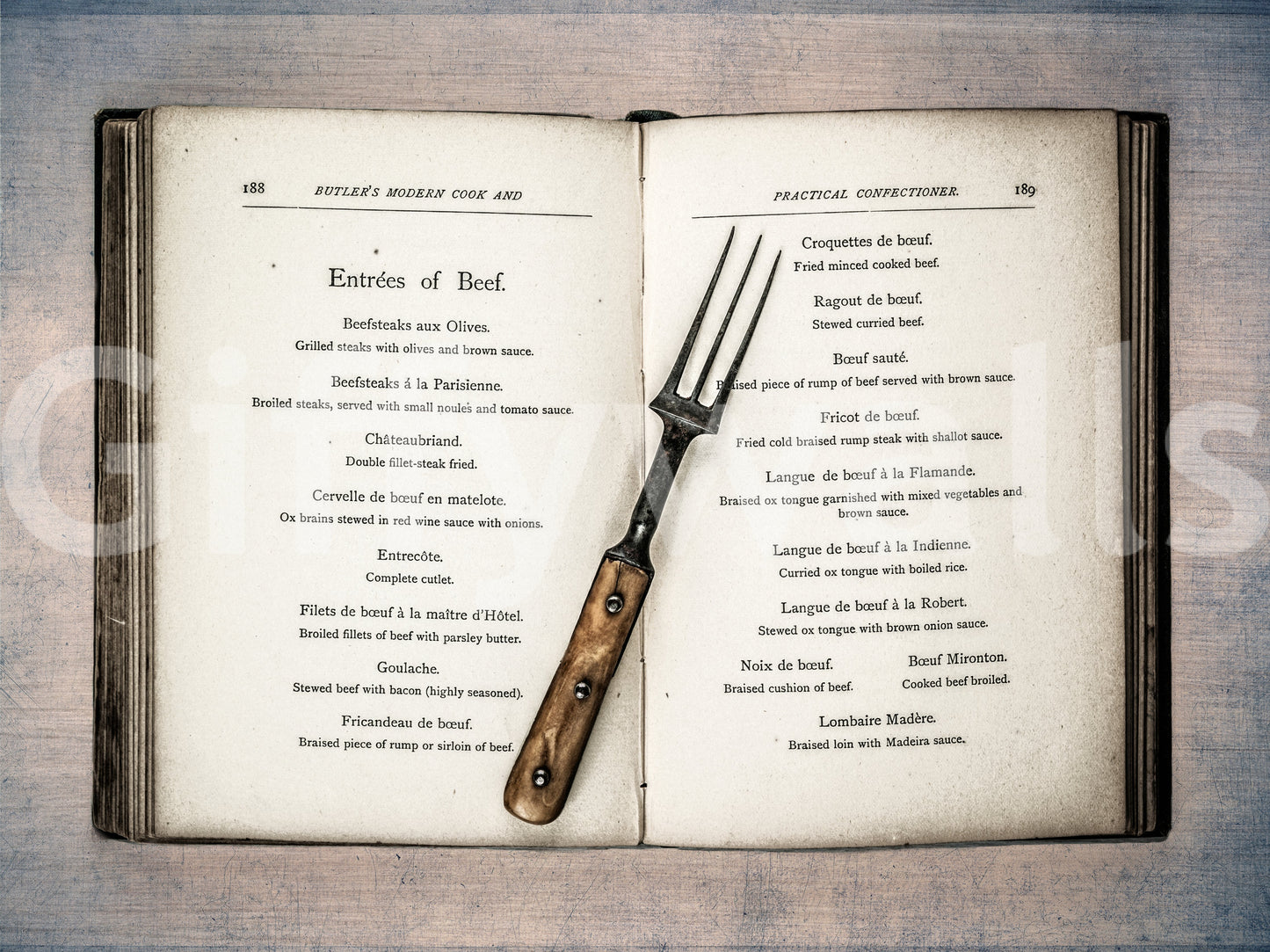 Vintage Cookbook Wall Mural