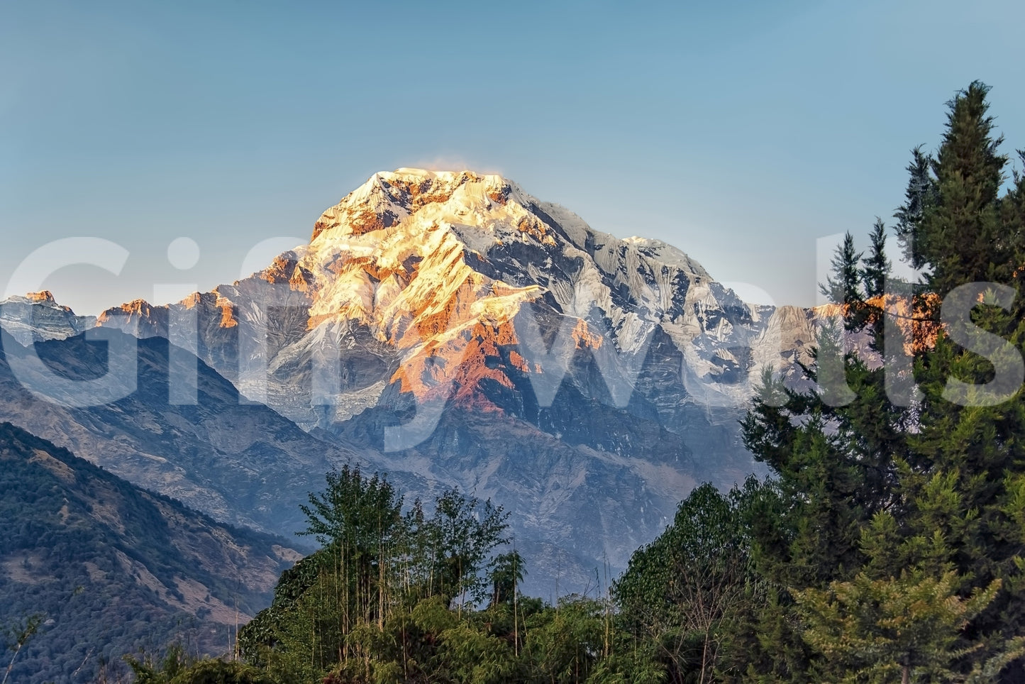 Mountain Dawn vægmaleri