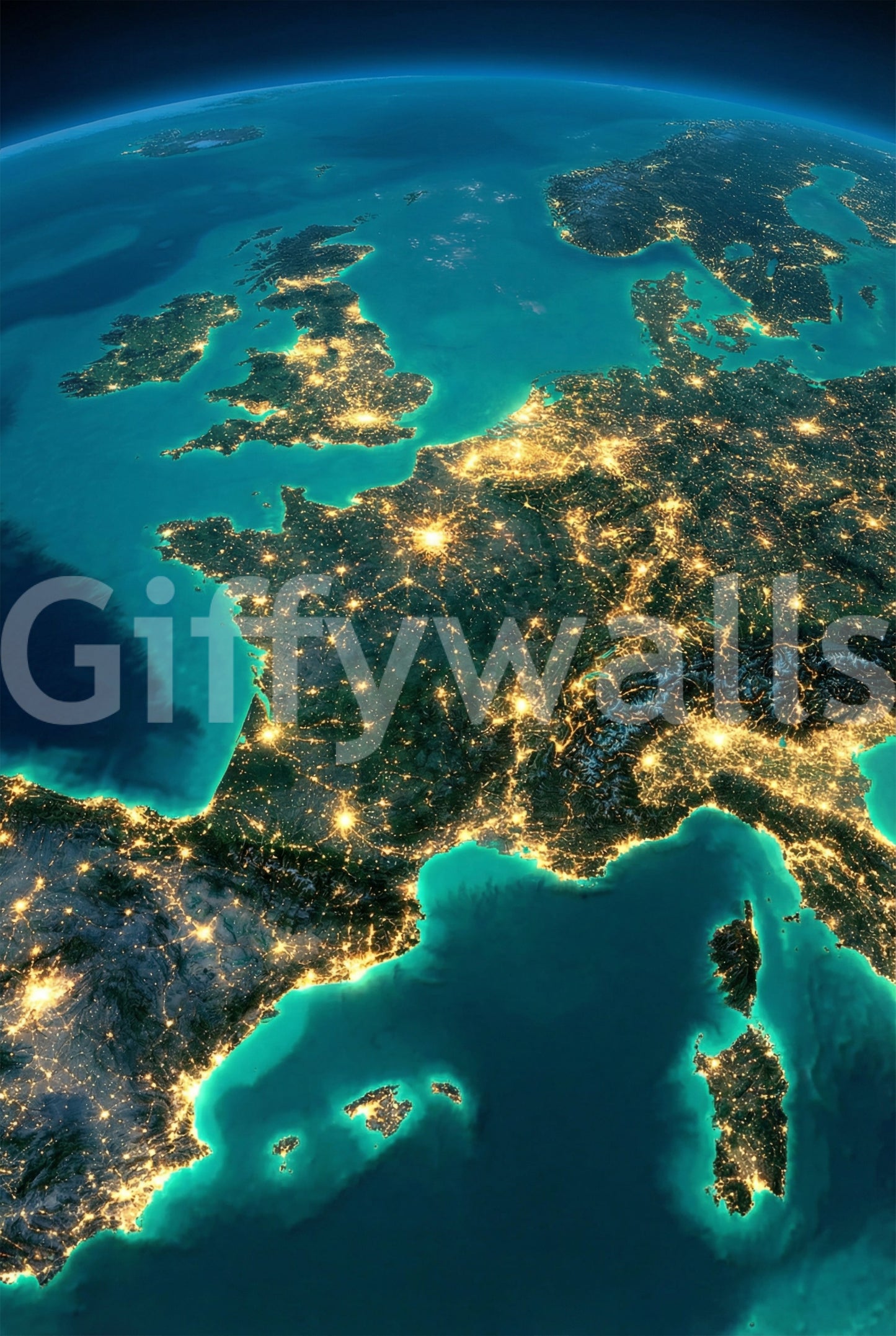 Fototapeta Europa w nocy