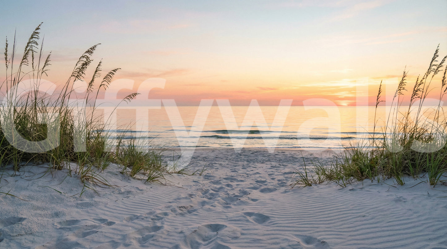 Solopgang kyster vægmaleri