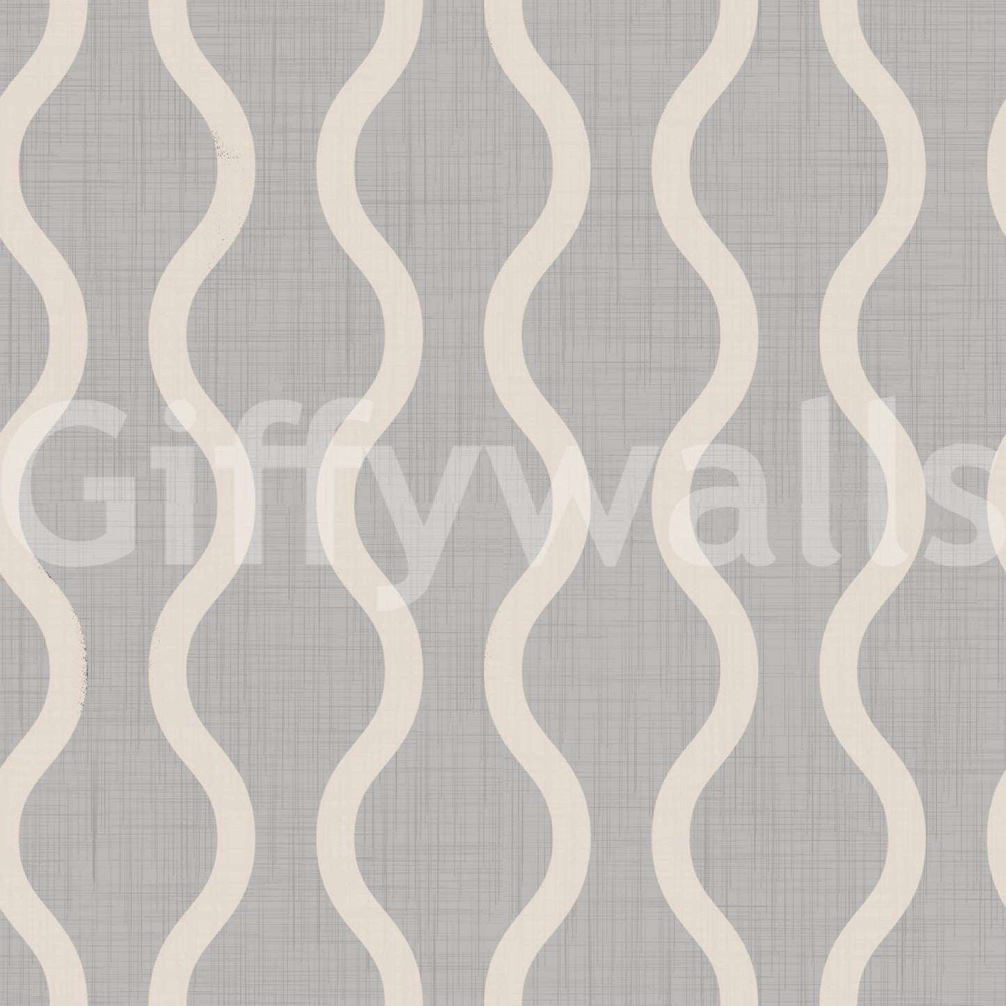Cozy Scandi Folk Wavy Stripe Warm Linen - Craft Stripe Wallpaper⁠