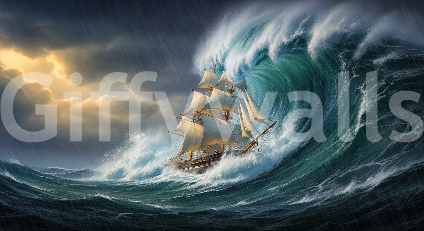 Fresque murale « La fureur de la tempête »