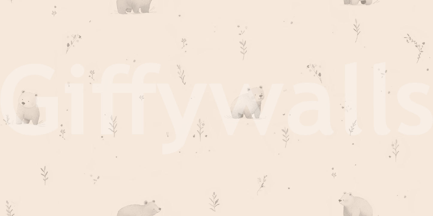 Gentle Bear Meadow Wallpaper⁠