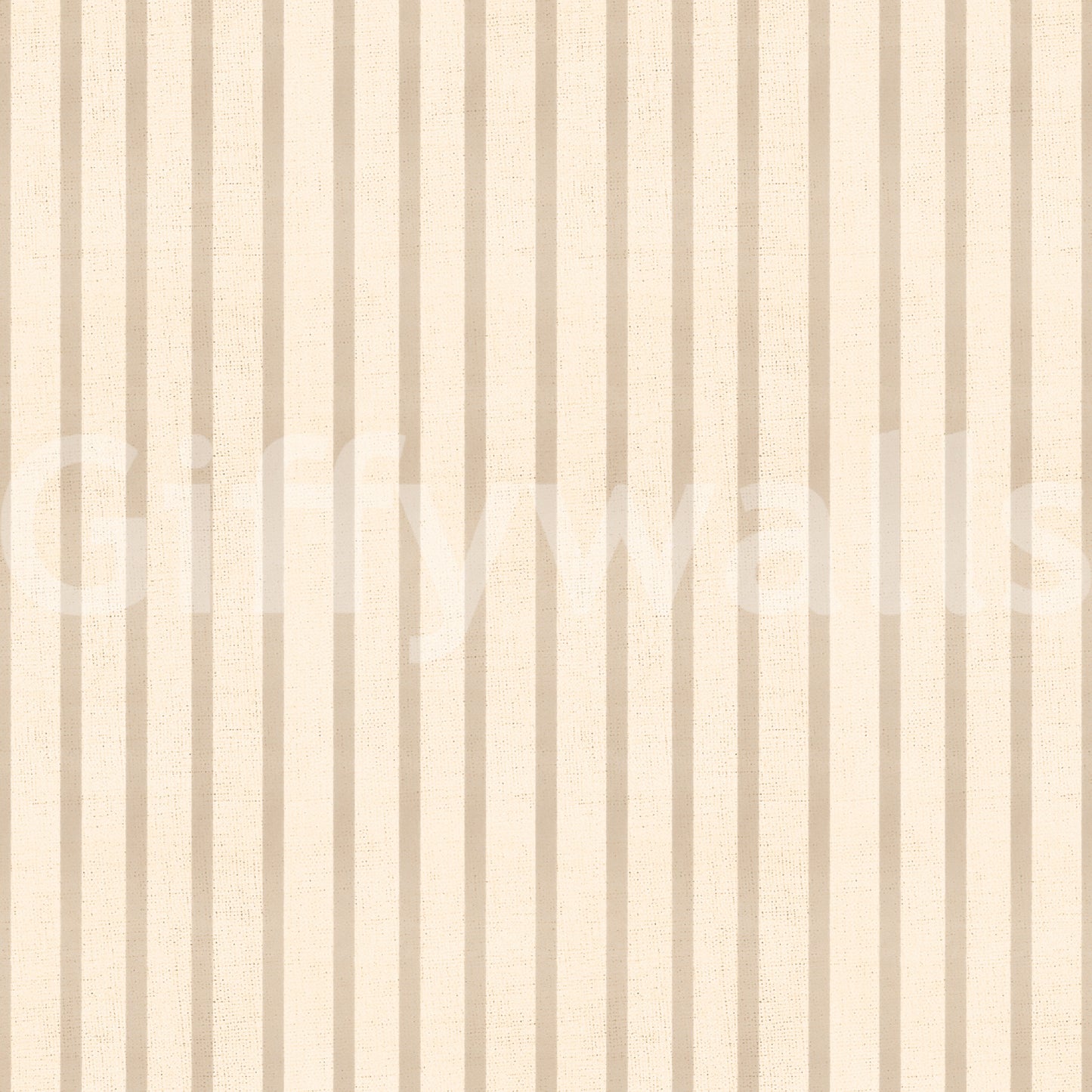 Soft cream stripe wallpaper with vintage pattern and fabric texture feel