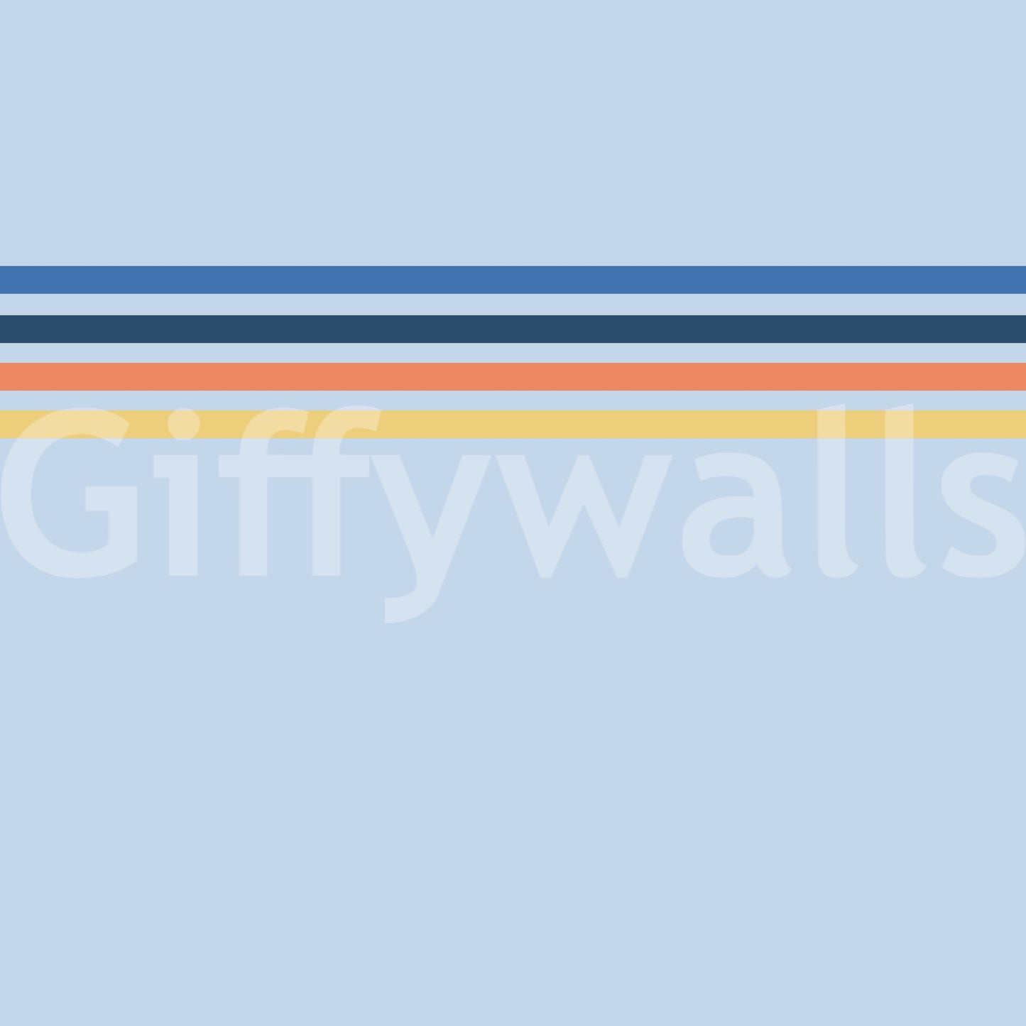 Papier peint panoramique Rayures Horizon Rétro