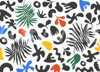 Modern abstract pattern gives Shapes Wall Mural a lively graphic look