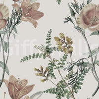 Papel de Parede Floración de Jardín Tradicional
