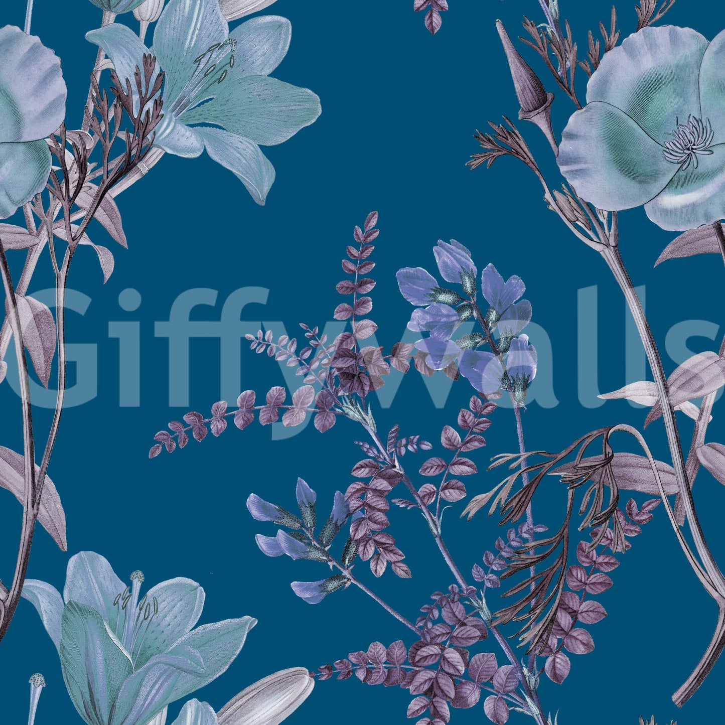 Elegancia botánica nocturna Wallpaper⁠