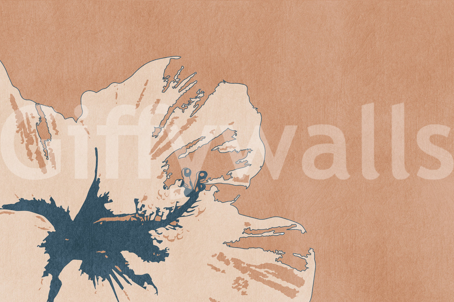 Fresque murale Flor de tinta tropical