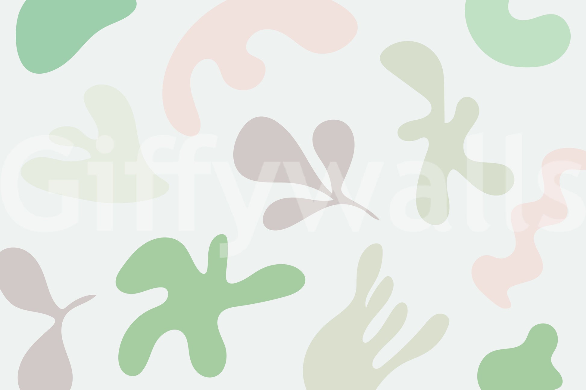 Soft Abstract Serenity mural featuring gentle form design