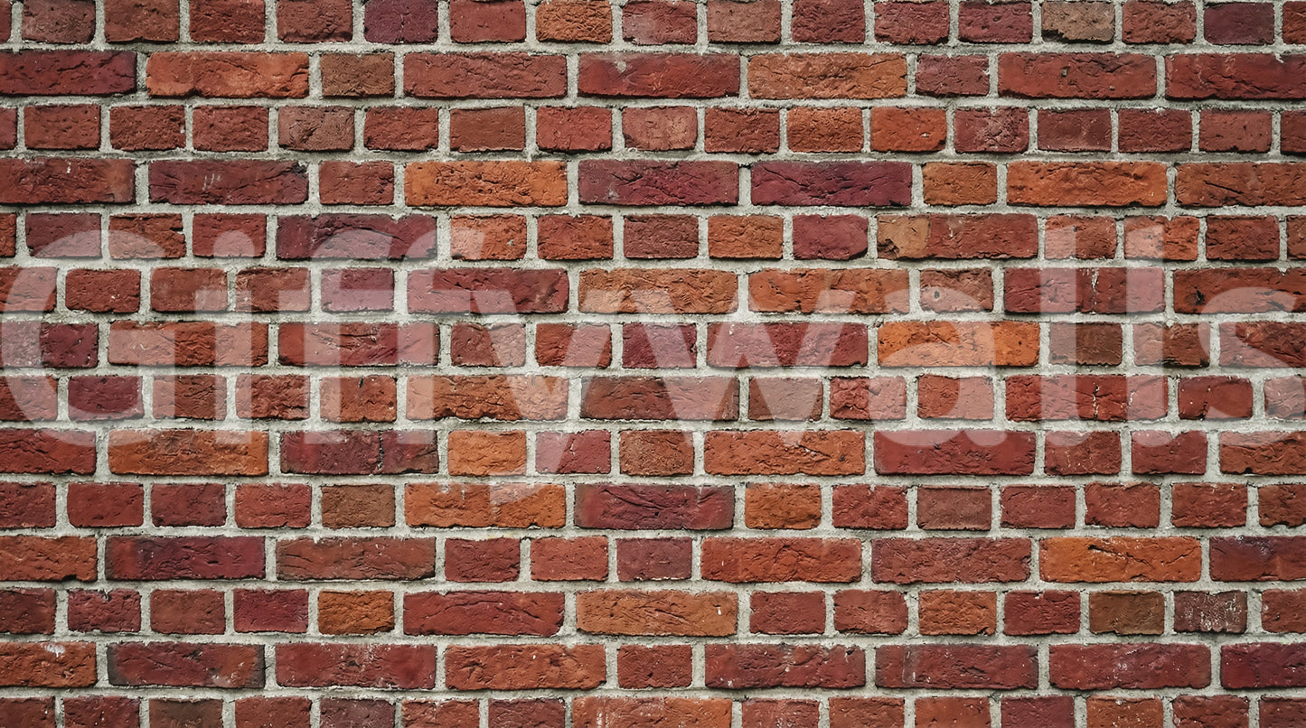 Murale da parete in mattoni rossi rustici