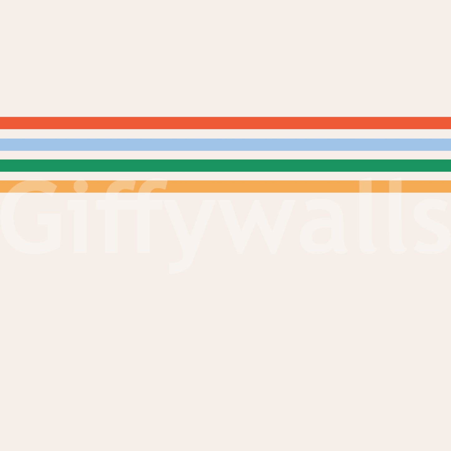 Minimal stripe arrangement built into Retro Vibe Stripes wall mural backdrop
