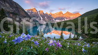Pale blue sky and morning cloud above the Alpine Glow Lakeside wall mural