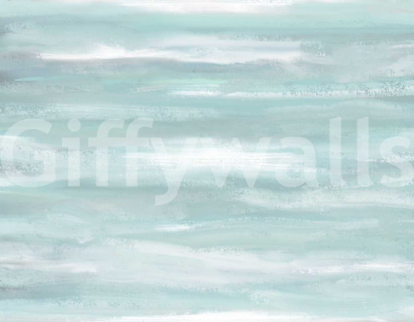 Close view of the brushstroke texture in the Aqua Horizon wall mural