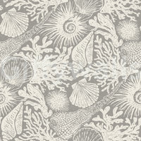 Boho Muschel- & Korallengraue Tapete⁠