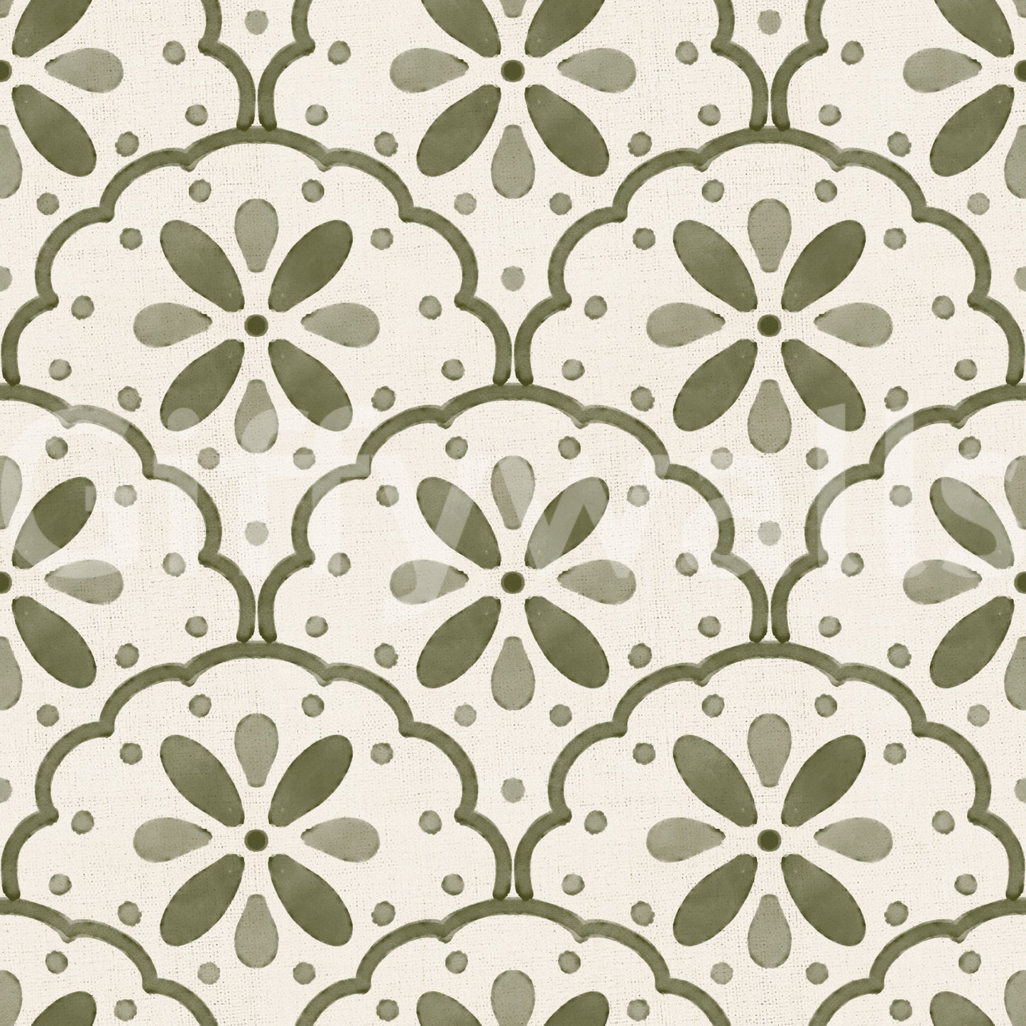 Old Mediterranean villa charm lives in every scalloped arch of this Tuscany wallpaper.