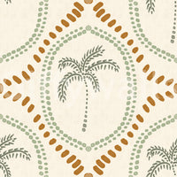Smooth pale tones merge within the modern beachy boho wallpaper.
