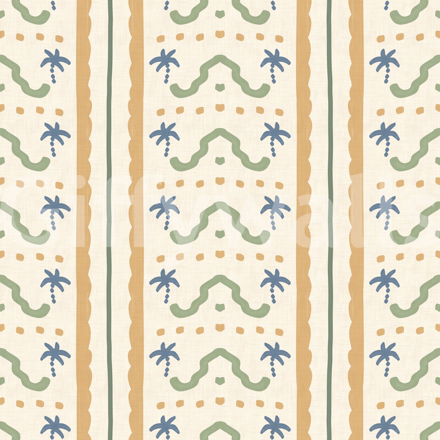 Marrakesh Randigt Ornament Tapet