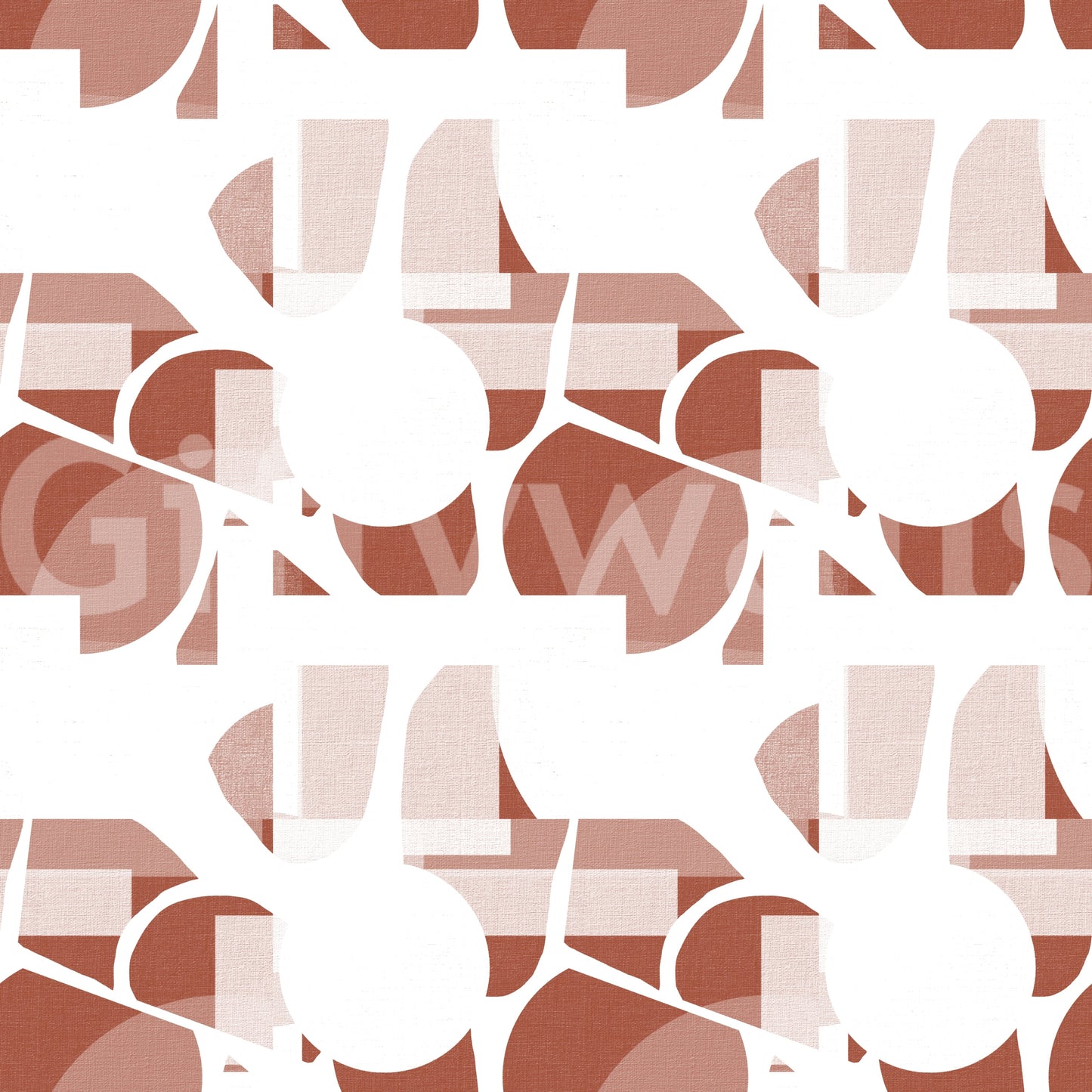 Papier peint formes en argile géométriques terracotta